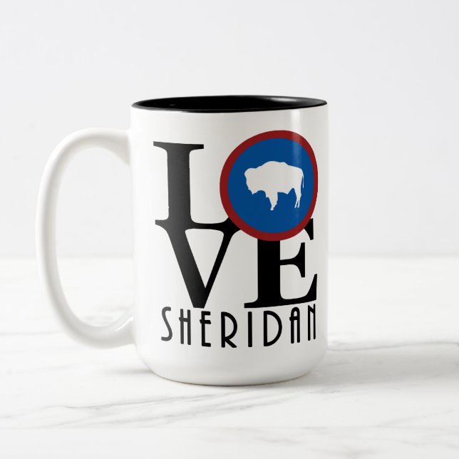 LOVE Sheridan 15oz Two-Tone Coffee Mug (Left)