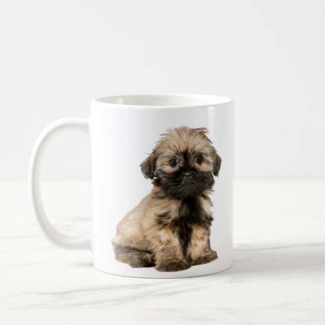 Love Shih Tzu Puppy Dog Coffee Cup Mug (Left)