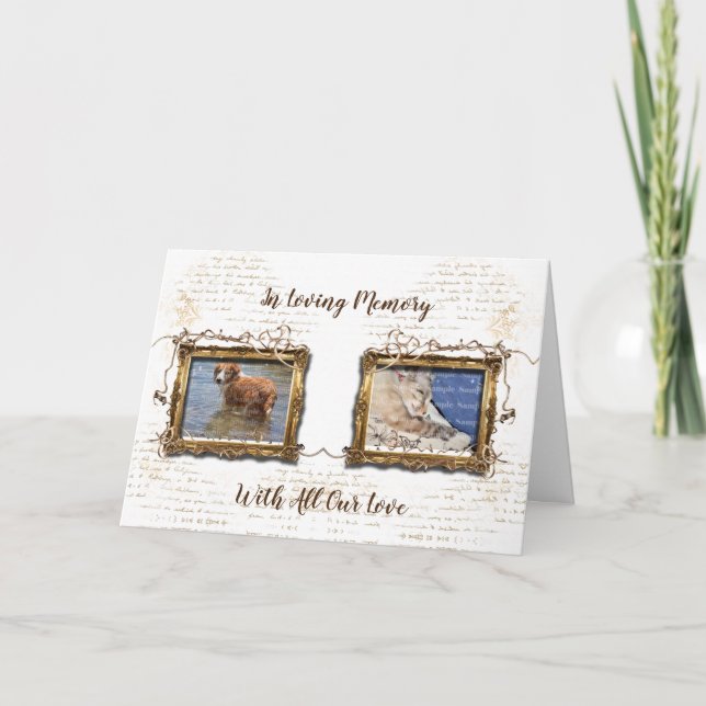 "Love shines" pet loss sympathy poem | PHOTO Card (Front)