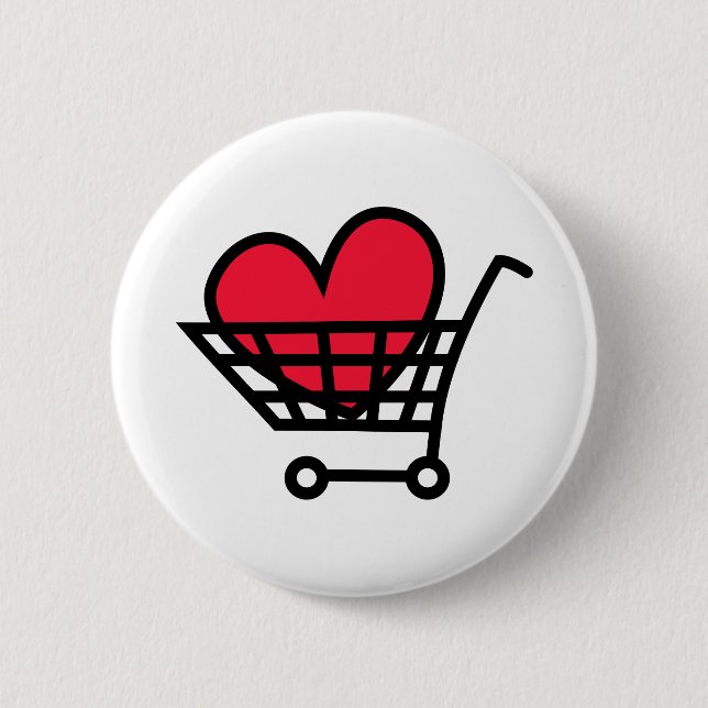 Love Shopping 2 Inch Round Button (Front)