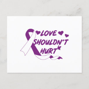 Love Shouldn't Hurt Domestic Violence Awareness Mo Postcard