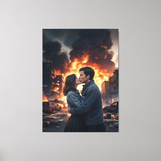 Love showing couple canvas print (Front)