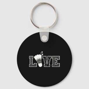 Love Shuttle Dminton Racket Keychain