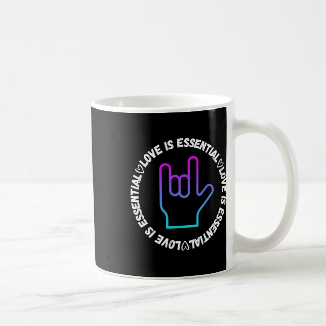 Love Sign Disability Awareness  Coffee Mug (Right)