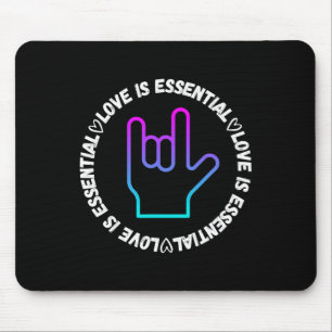 Love Sign Disability Awareness Mouse Pad