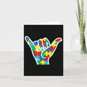 Love Sign Hand Autism Awareness 2022 Mom Dad Aunt  Card