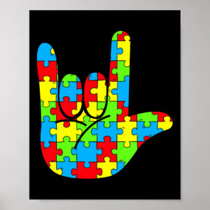 Love Sign Language Autism Awareness 