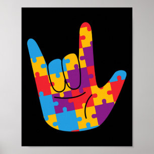 Love Sign Language Autism Awareness Support Cute P
