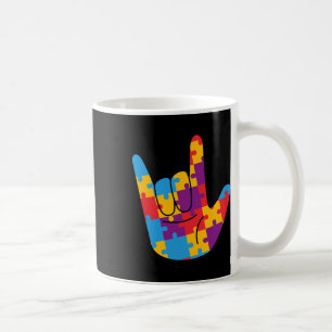Love Sign Language Autism Awareness Support Cute P Coffee Mug