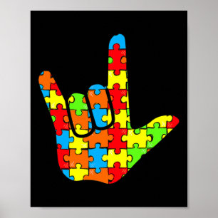 Love Sign Language Autism Gift Awareness Support 7