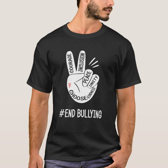 Love Sign Language Unity Day Orange Kids Anti Bull T-Shirt (Front)