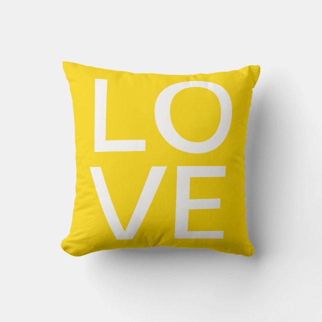 LOVE sign Valentines day typo Throw Cushion Bright (Front)