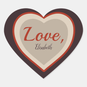 Love signature Valentine Elegant retro CC0982 Heart Sticker