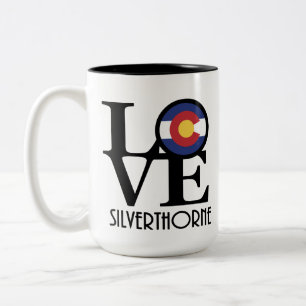 LOVE Silverthorne Colorado 15oz Two-Tone Coffee Mug