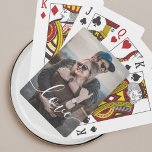 Love Simple Photo Playing Cards<br><div class="desc">Add your photo with modern handwritten calliography Love.</div>