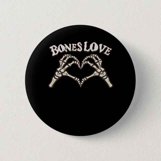 Love Skeleton Hand Classic 2 Inch Round Button (Front)