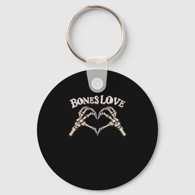 Love Skeleton Hand Classic Keychain (Front)