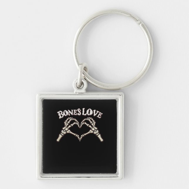 Love Skeleton Hand Classic Keychain (Front)