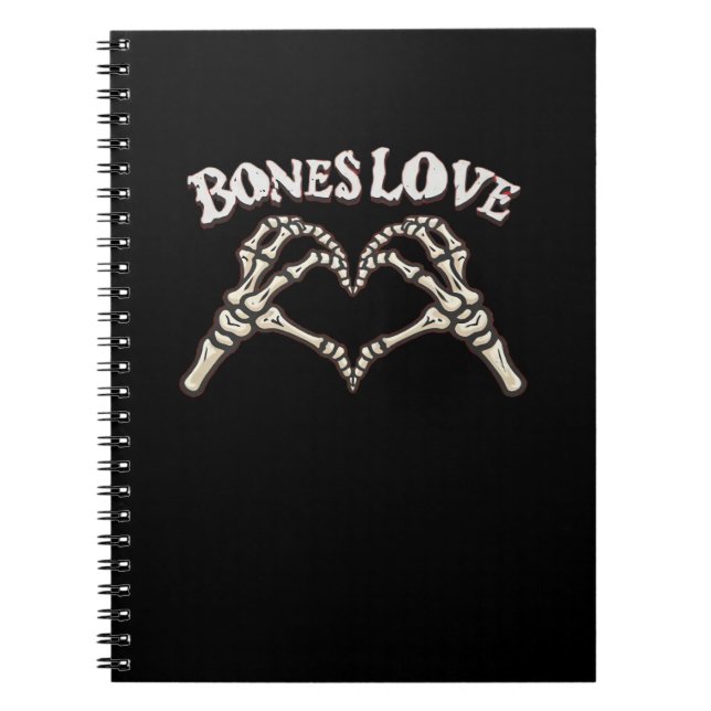 Love Skeleton Hand Classic Notebook (Front)