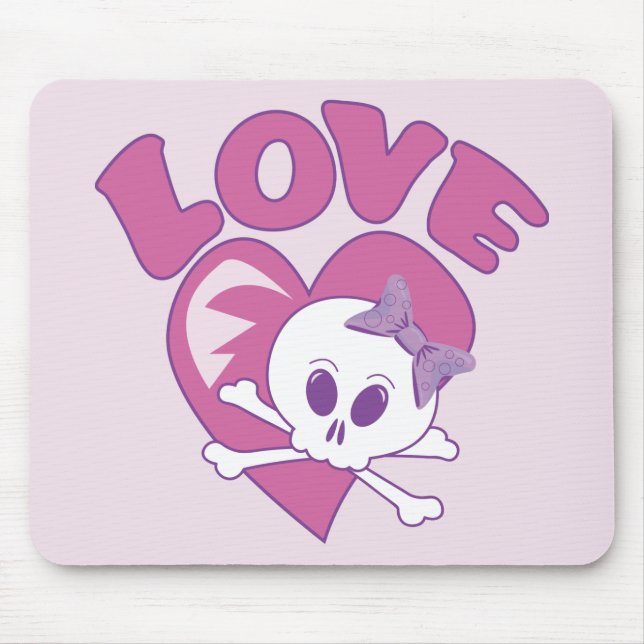 Love Skull Mouse Pad (Front)