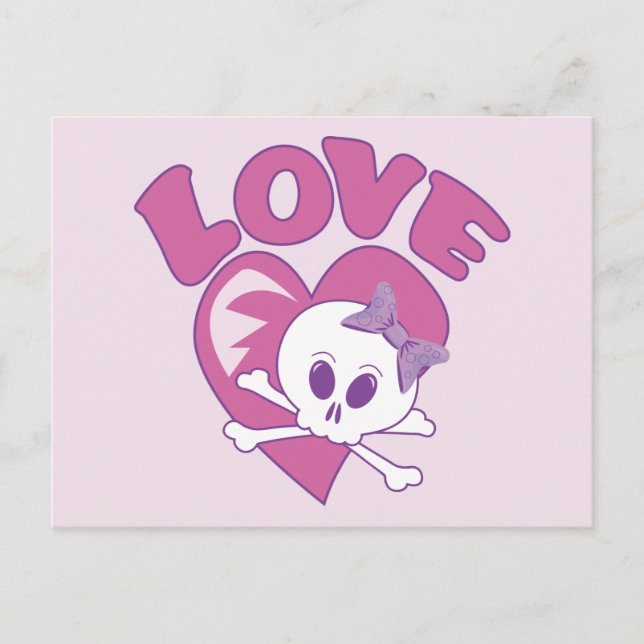 Love Skull Postcard (Front)