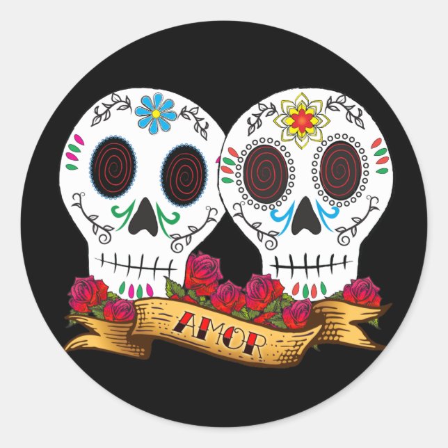 Love Skulls "Amor" Sticker (Front)