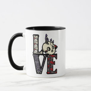 LOVE Skulls & Mushrooms Mug