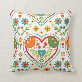 Love Sloth Brightfolk Throw Pillow