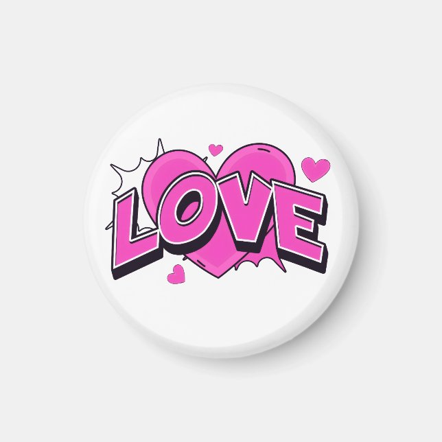 LOVE Small, 3.2 cm (1.25") Magnet (Front)
