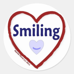 Love Smiling Classic Round Sticker