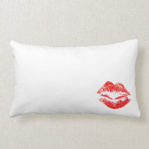 Love, Smooches, Kisses, Lips Lumbar Pillow