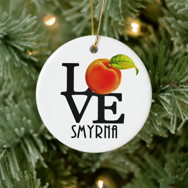 LOVE Smyrna Georgia Ceramic Ornament (Tree)