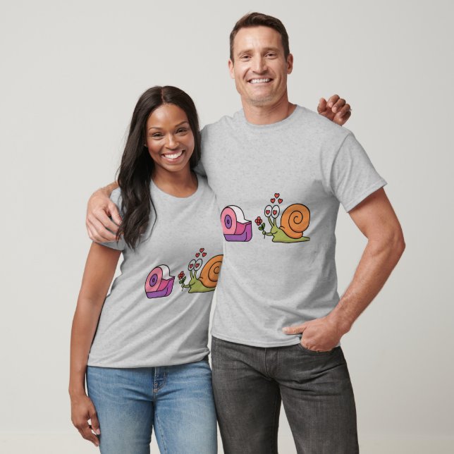 Love Snail & Tape – Cute Funny Sticker T-Shirt (Unisex)