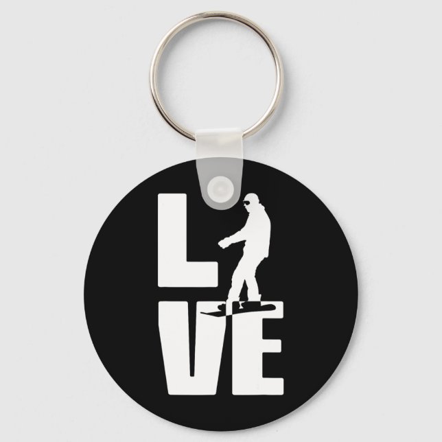 Love Snowboarding  Keychain (Front)