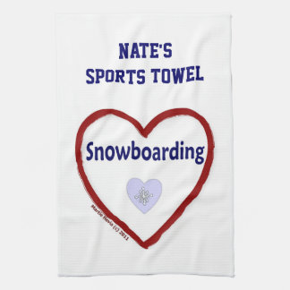Love Snowboarding - Sports Towel (Personalize)