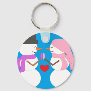 Love & Snowpeople Keychain