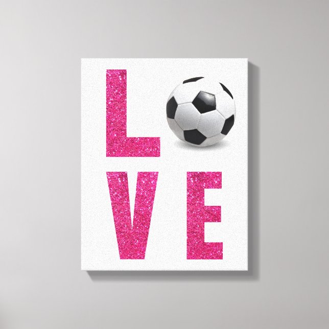 Love Soccer Canvas Print (Front)