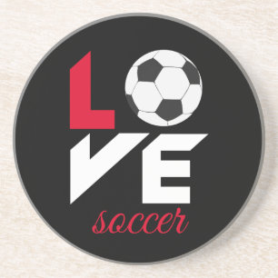 Love soccer coaster
