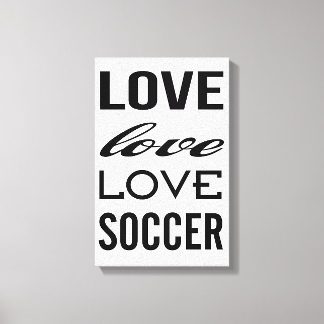 Love Soccer Gallery Wrapped Canvas (Front)