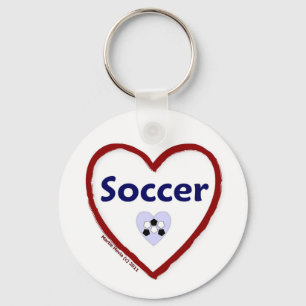 Love Soccer Keychain