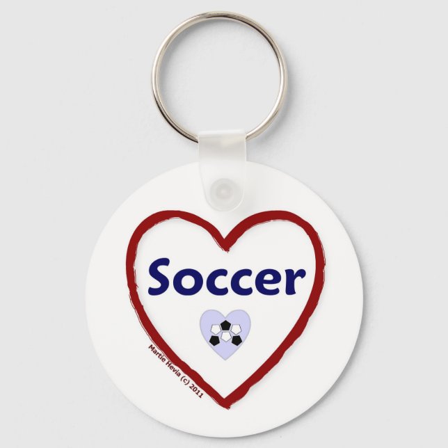 Love Soccer Keychain (Front)