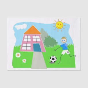 Love Soccer Kids Tissue Paper