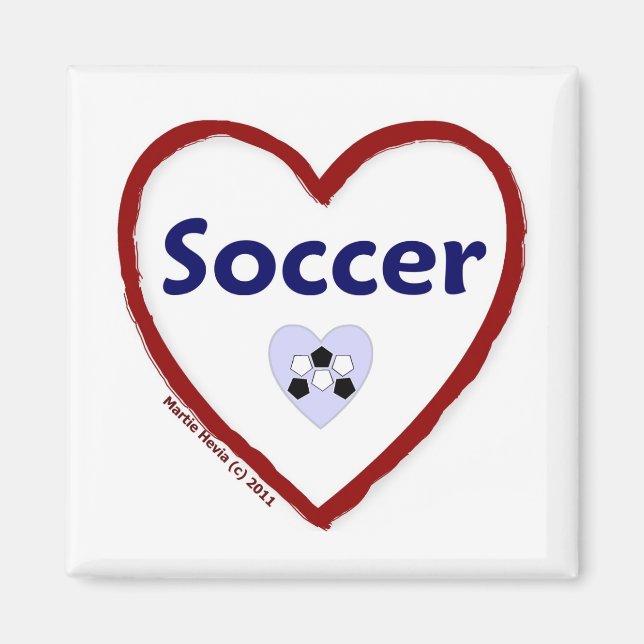 Love Soccer Magnet (Front)