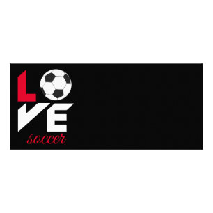 Love soccer rack card
