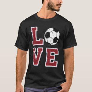 Love Soccer Retro Vintage Matching Game Day Fan T-Shirt