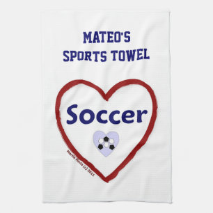 Love Soccer - Sports Towel (Personalize)