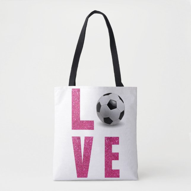 Love Soccer Tote Bag (Front)