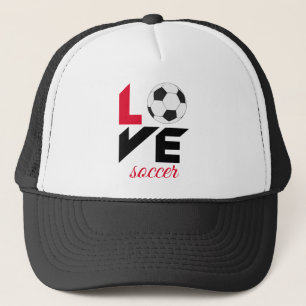 Love soccer trucker hat