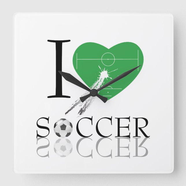 Love soccer wall clock (Front)
