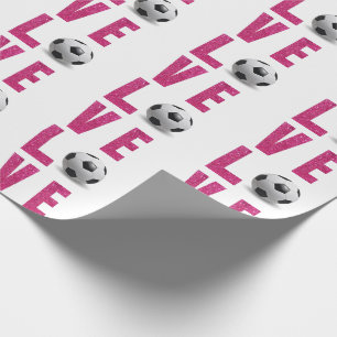 Love Soccer Wrapping Paper